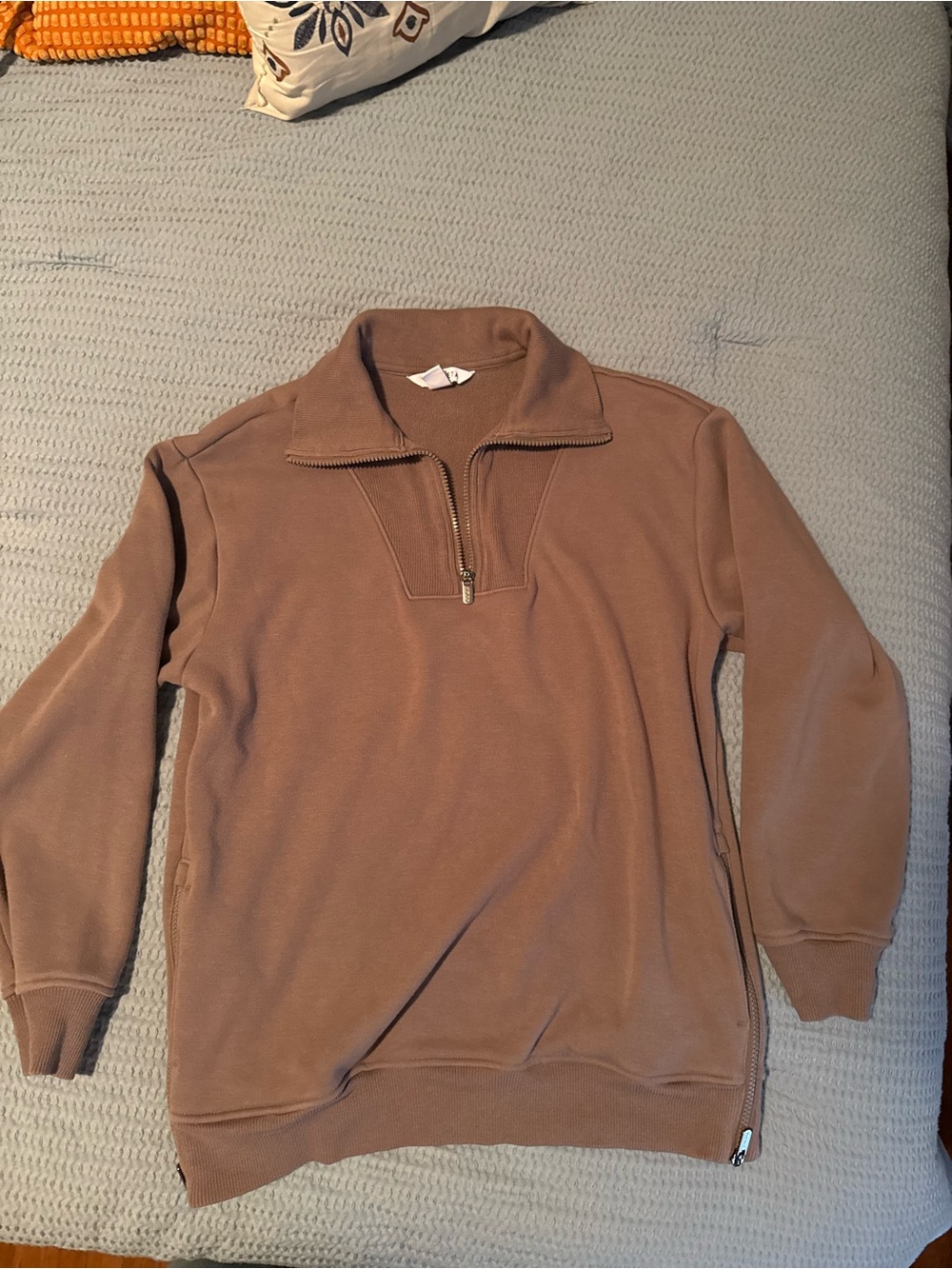 Athleta Women's Zip-Front Pullover - Taupe Brown